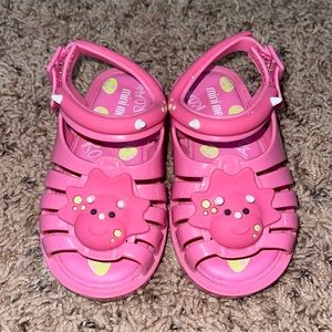 Mini Melissa Dino Pink Sandals